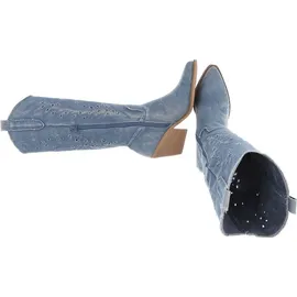 Ital-Design Cowboyboots Damen Hellblau 40