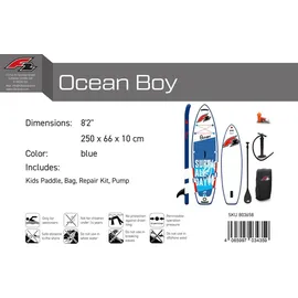 F2 Junior SUP Stand Up Paddle Board 8'2'' Blau