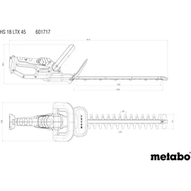 Metabo HS 18 LTX 45 ohne Akku