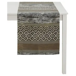 Ambiente Tischläufer Kitami, Anthrazit, Textil, Abstraktes, rechteckig, 45x140 cm, Wohntextilien, Tischwäsche, Tischläufer