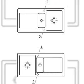 Villeroy & Boch Siluet 60 R Graphite Keramikspüle Excenterbetätigung Einbauspüle 333702i4 mit Ablaufgarnitur und Exzenterbetätigung, Graphit