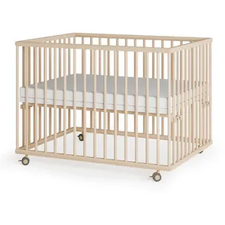 Sämann – make a difference. Laufgitter, natur Holz, Echtholz,Buche, 100x74x75 cm, Babymöbel, Laufstall Baby