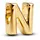 Pandora Buchstabe N Gold 763960C00