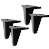 IPEA 4 x Möbelfüße schwarz Modell Gemma Black – Höhe 105 mm – Set mit 4 Beinen aus Eisen für Schränke, Sessel, Möbel – Füße in modernem und elegantem Design