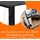 AKKE Esszimmertisch 70 x 75 x 50 cm Grau/Schwarz