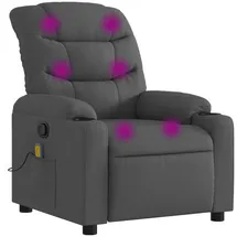 vidaXL Massage-Relaxsessel, Stoff, Dunkelgrau