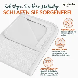 Komfortec Matratzenschoner wasserdicht 120 x 200 cm Weiß