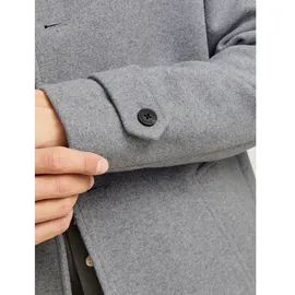 JACK & JONES Melton Mantel - Light Grey Melange - M