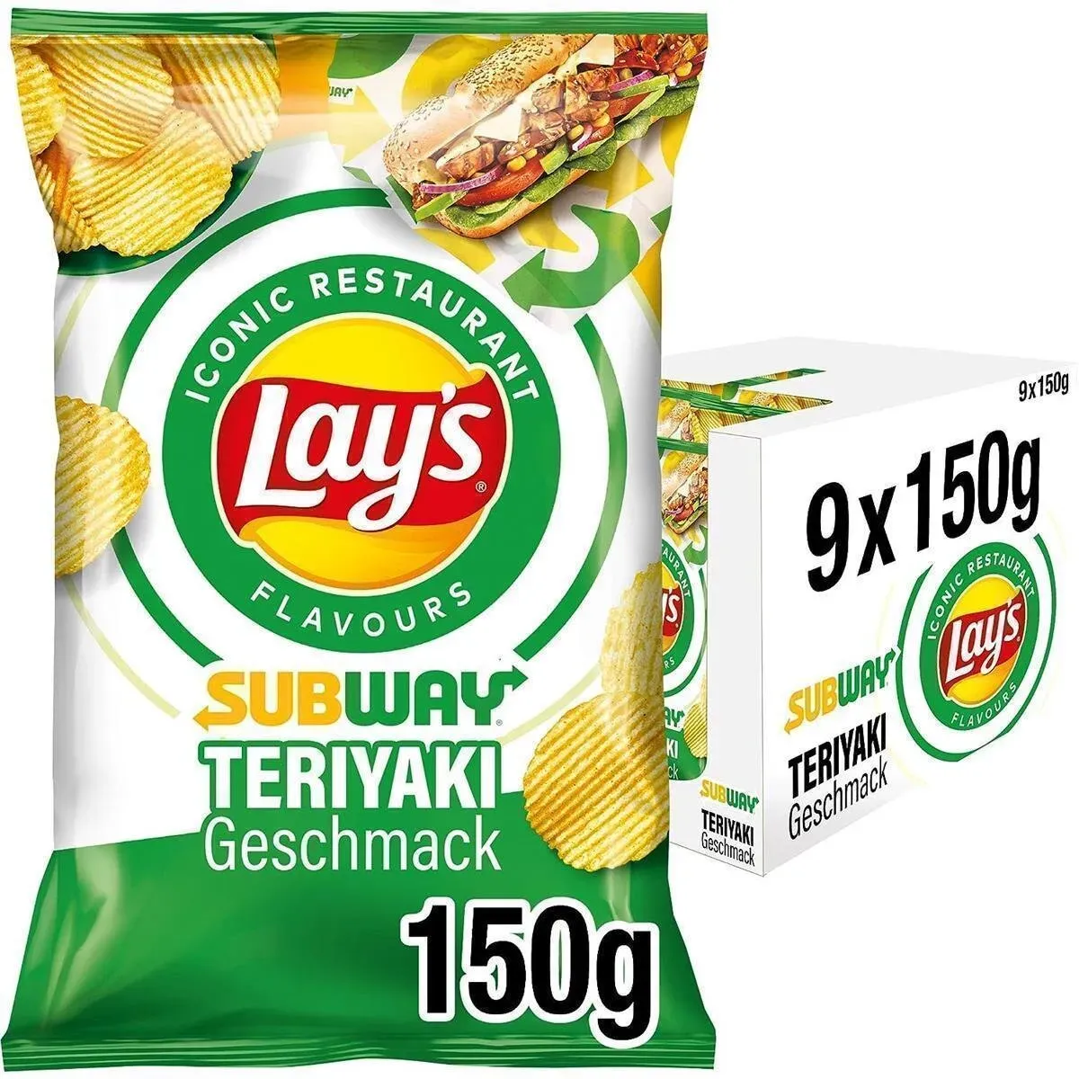 Lay's Iconic Subway Teriyaki 9x150g