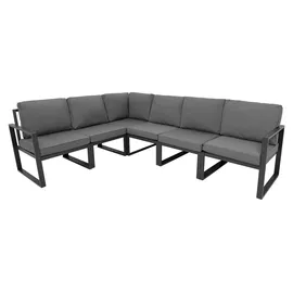 MONSTER SHOP Aluminium-Gartenmöbel-Set 7-Sitzer Loungeset grau