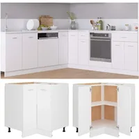 vidaXL Eckunterschrank Weiß 75,5 x 75,5 x 81,5 cm Weiß