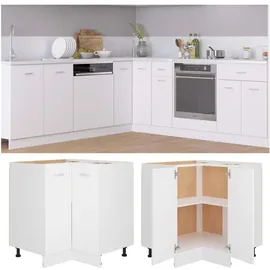 vidaXL Eckunterschrank Weiß 75,5 x 75,5 x 81,5 cm Weiß