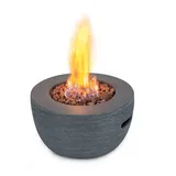 Blumfeldt Vitina Gas-Feuerstelle, Heizstrahler & Feuerstellen 40.000BTU/13kW, Feuerstelle mit Abdeckung Edelstahlbrenner, Heizstrahler Gas, grau