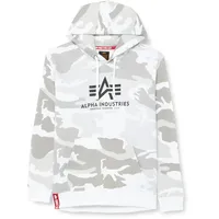 Alpha Industries Basic Hoody Camo Kapuzensweat für Herren White Camo