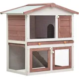 vidaXL Kleintierkäfig Kaninchenstall 60 x 60 x 98 cm braun