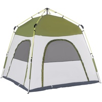 Outsunny Campingzelt mit Haken grün 240L x 240B x 195H cm