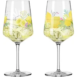 Ritzenhoff Gläserset - Aperitif Sommertau 2tlg. Kristall, Kristalloptik Bunt
