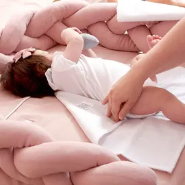 nordic coast company Wickelauflage, Altrosa, Textil, 70x80 cm, Pflegen, Wickeln, Wickelauflage