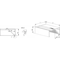 Stalgast Wandhaube "Basic Line", Kastenform 3900 mm x 900 mm mit Flammschutzfilter Typ B