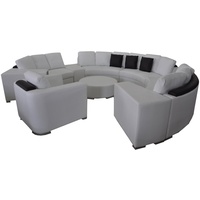 JVmoebel Sofa Runde Eck Sofa Couch XXL Couchen Wohnlandschaft U Form Sessel, Made in Europa weiß