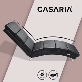 CASARIA Relaxliege London Schwarz Kunstleder
