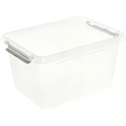 keeeper - Aufbewahrungsbox/Clipbox Lara, 2 Liter, Modular stapelbar, mit Clipsverschluss, Transparent