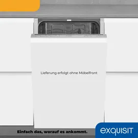 Exquisit EGSP1009-E-030E Einbau-Geschirrspüler (vollintegrierbar, 448 mm breit)