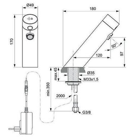 Ideal Standard Sensorflow Sensor-Armatur chrom A7557AA