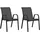 vidaXL Gartenstuhl 55 x 65 x 89 cm schwarz 2 St.