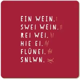 Grafik Werkstatt lustiger Untersetzer aus Kork | EIN Wein, Bunt