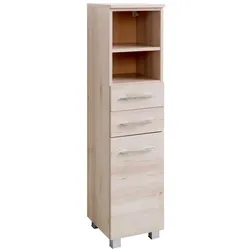 Badezimmer Hochschrank in Buche 30 cm breit