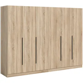 Möbel Boss Drehtürenschrank KOPENHAGEN 240 x 181 x 52 cm Sonoma Eiche