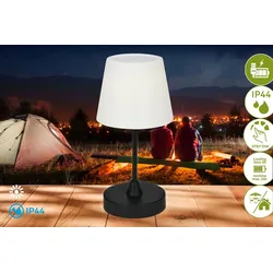 LED Außen-Tischleuchte BRILONER LEUCHTEN "CAMPI", schwarz-weiß (schwarz, weiß), Lampen