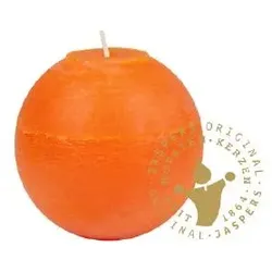 Jaspers Kerzen Rustic-Kugelkerzen orange 80 mm, 12 Stück
