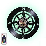 Vinyl Wanduhr Schallplatte Heim wanddekoration Mit Fernbedienung - Led 7 Farben 30cm Wall Clock Wanduhren, Wohnzimmer, Küche, Einzigartige Geschenke, Heim-wanddekoration (B)...