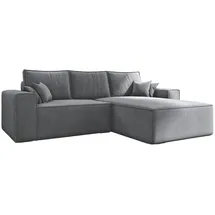 e-meubles Ecksofa mit Schlaffunktion und Bettkasten, Couch für Wohnzimmer, Schlafsofa Sofagarnitur Sofa Eckcouch L-form Wohnlandschaft mit Bettfunktion 250x... - Grau