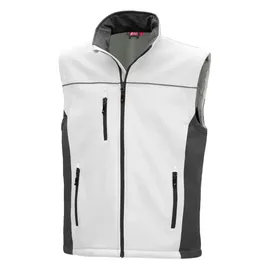 Nitras Softshellweste Motion Tex Light | 4XL | weiß/grau