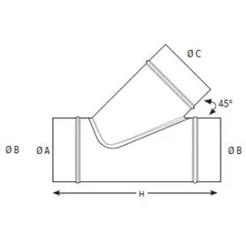 Holzkraft Abzweigstück Ø 160/160/160