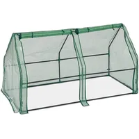 Relaxdays Frühbeet Kunststoff Dunkelgrün PE 90 mm 1,62 m2