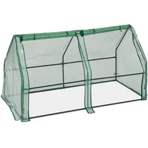 Relaxdays Frühbeet Kunststoff Dunkelgrün PE 90 mm 1,62 m2