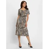 Witt Weiden Jerseykleid Midi Bedruckt Beige/Schwarz 40