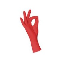 Nitril Rot Einmalhandschuhe puderfrei | 100 Stück XL