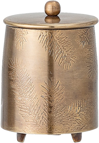 Bloomingville Jolee Gefäß mit Deckel, Brass, Edelstahl D6xH6 cm