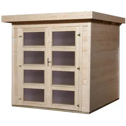 Weka Gartenhaus 321 ohne Anbau - 19 mm-Gartenhaus 321 ohne Anbau Gr. 2 (254 x 194 cm) - 50 % Rabatt auf Dacheindeckung