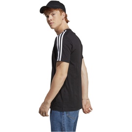 Adidas 3-Streifen Single Jersey Kurzarm-T-Shirt Black / White M