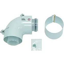 Vaillant Bogen 87 Grad 60/100mm PP 303916 mit Reinigungsöffnung (Tür)