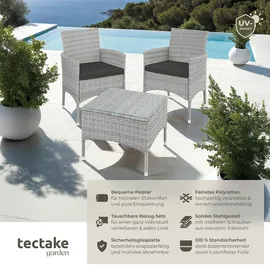 Tectake Luzern Set 3-tlg. hellgrau