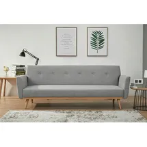 SalesFever Schlafsofa Strukturstoff 3-Sitzer Hellgrau