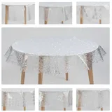 laro Tischdecke Tischdecke rund transparent – PVC, wasserdicht, Ø 140 cm