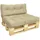 VOUNOT Palettenkissen 120 x 80 x 40 cm beige 2 St.